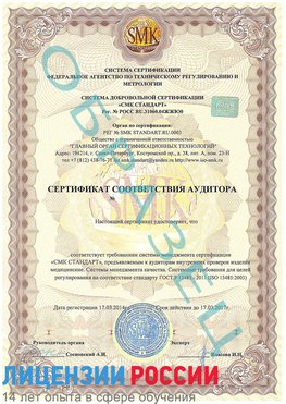 Образец сертификата соответствия аудитора Волгоград Сертификат ISO 13485